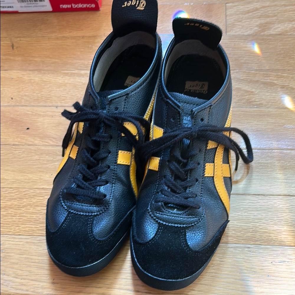 Onitsuka Tiger by Asics Black and Yellow Low-Top Sneakers
